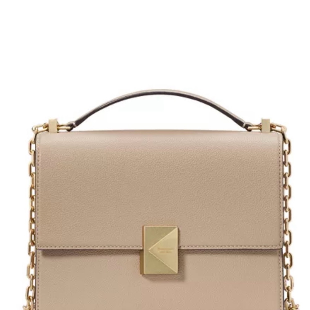 Kate Spade New York Deco Pebbled Leather Convertible Crossbody Bag - Taupe